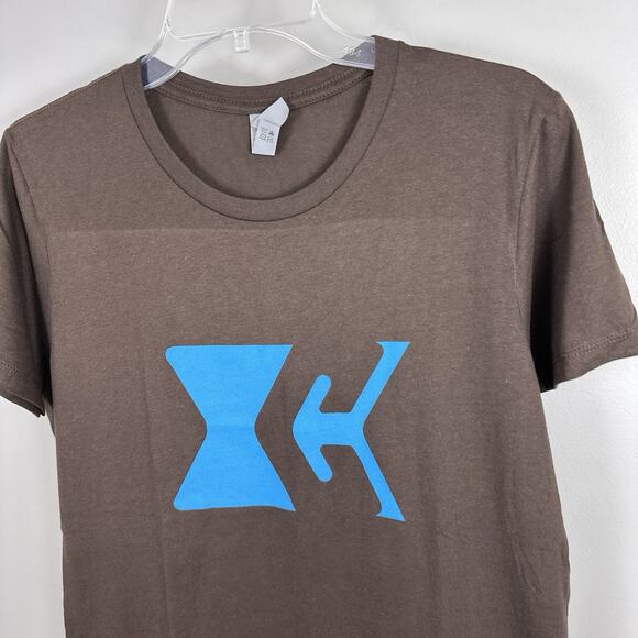 Chemex Women’s XL T-Shirt Baby Tee Brown Logo Coffee Tee 100% Cotton - Picture 3 of 7